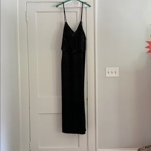 Calvin Klein sparkle velvet blouson gown